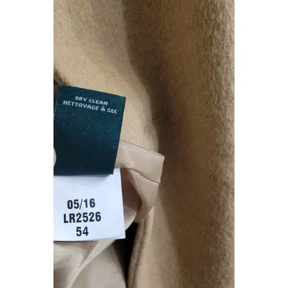 Lauren Ralph Lauren Wool Blend Double Breasted Peacoat Camel Women’s 12 - Picture 5 of 13
